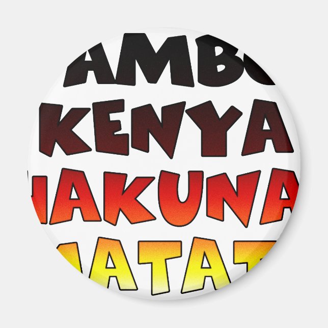 Beautiful Jambo Kenya Hakuna Matata Schöne Aussich Magnet (Vorne)