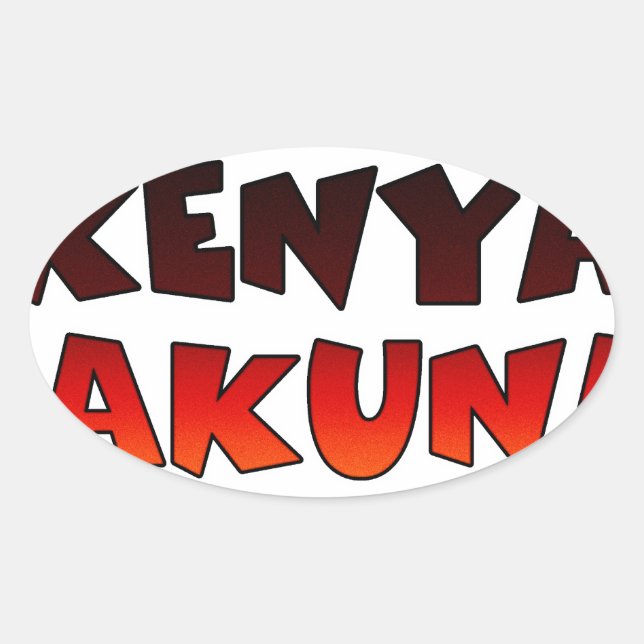 Beautiful Jambo Kenya Hakuna Matata Schöne Aussich Ovaler Aufkleber (Vorderseite)