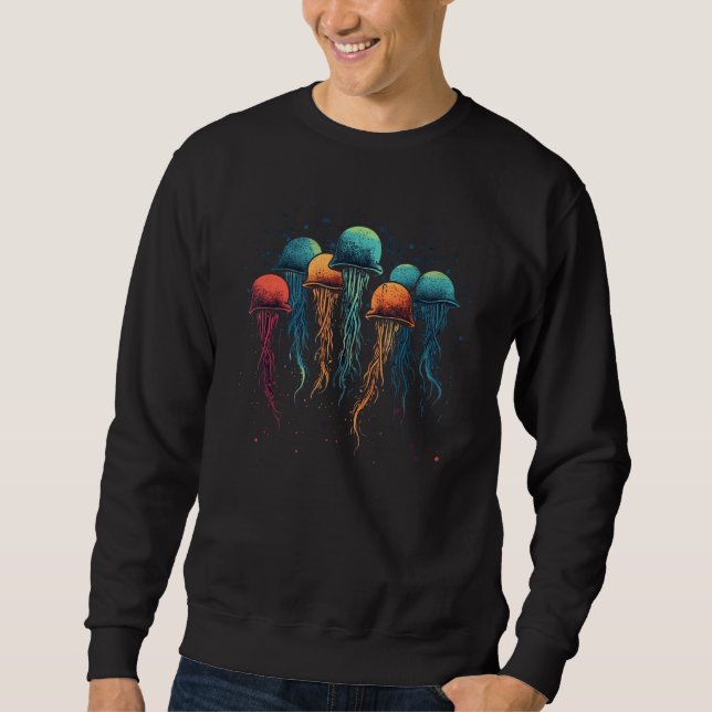 Beautiful Jellyfish Ocean  Sea Creature Graphic 1 Sweatshirt (Vorderseite)