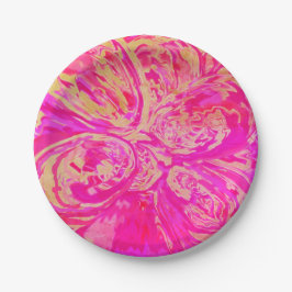Beautiful Jewel Toned Red & Fuchsia Pink Abstrakt Pappteller