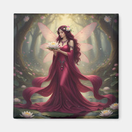 Beautiful July Ruby Fairy Magnet