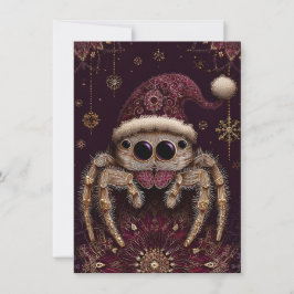 Beautiful Jumping Spider Christmas Cards Feiertagskarte