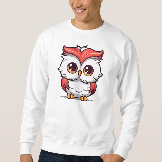 Beautiful Kawaii Style Owl Cartoon-77038 Sweatshirt (Vorderseite)