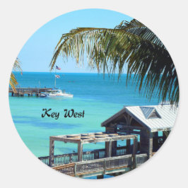 Beautiful Key West, Florida Runder Aufkleber