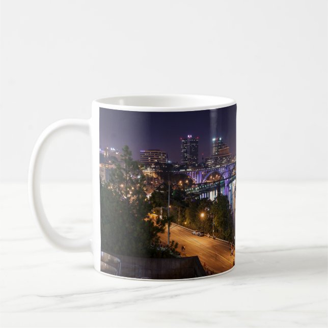 Beautiful Knoxville Tennessee Panorama Skyline Kaffeetasse (Links)