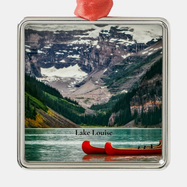 Beautiful Lake Louise, Kanada Ornament Aus Metall (Vorne)