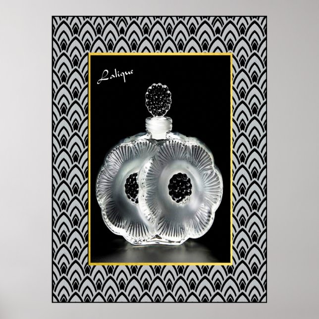 Beautiful Lalique Vintag Parfüm Flasche Poster (Vorne)