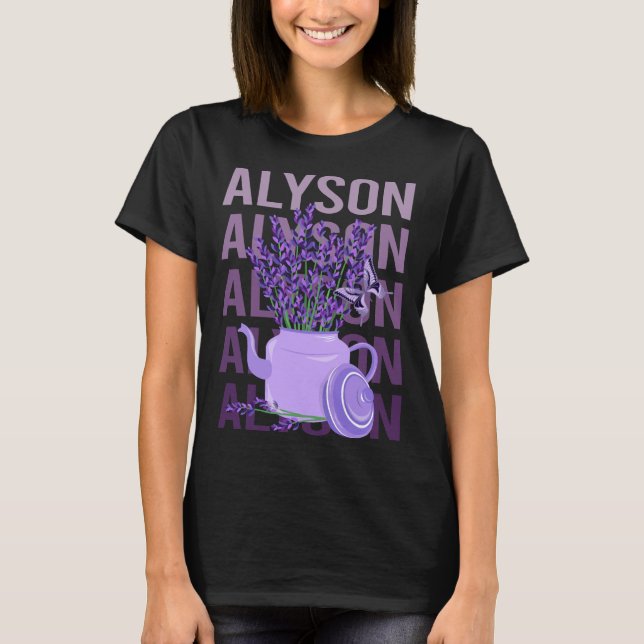 Beautiful Lavender - Alyson Name T-Shirt (Vorderseite)