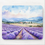 Beautiful lavender fields art mousepad<br><div class="desc">Beautiful lavender fields art.</div>