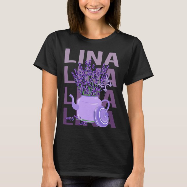 Beautiful Lavender - Lina Name T-Shirt (Vorderseite)