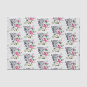 Beautiful Leopard Head Portrait Pattern Seidenpapier