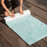 Beautiful Light Blue Mandala Yogamatte<br><div class="desc">Schönes Light Blue Mandala personalisiertes Design.</div>