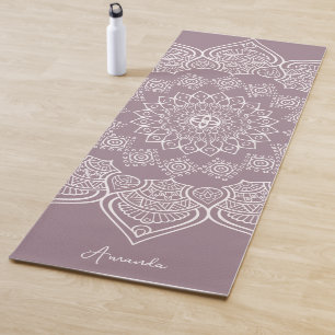 Beautiful Light Elderberry Mandala Custom Yoga Mat Yogamatte