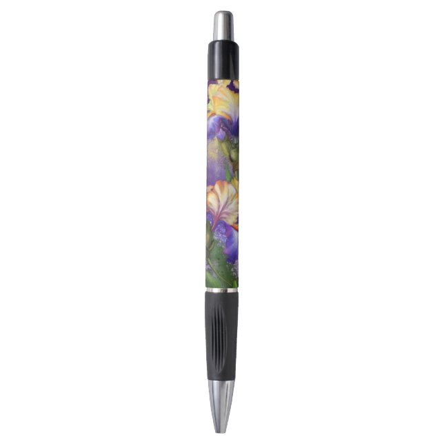 Beautiful Lila Iris Blume Pen Kugelschreiber (Vorderseite Vertikal)