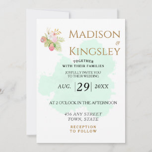 Beautiful Lime Green 💚 Elegant Boho Wedding Einladung