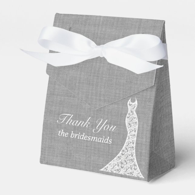 Beautiful Linen Brautparty Fevor Box Geschenkschachtel (Vorderseite)