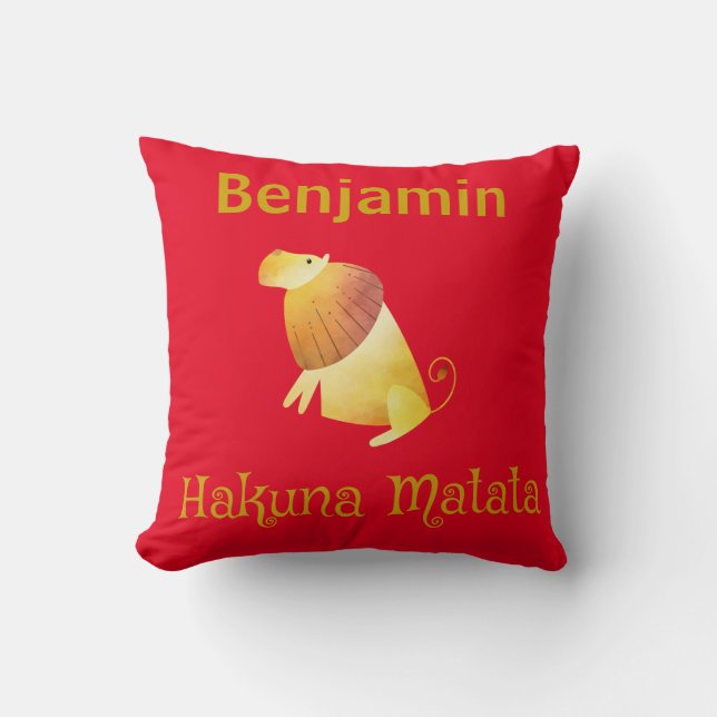Beautiful Lion Hakuna Matata Kissen (Vorderseite)