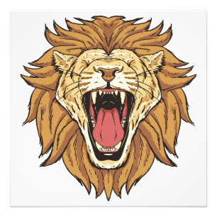 beautiful lion head design fotodruck