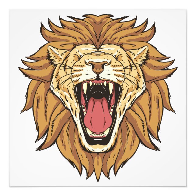 beautiful lion head design fotodruck (Vorne)