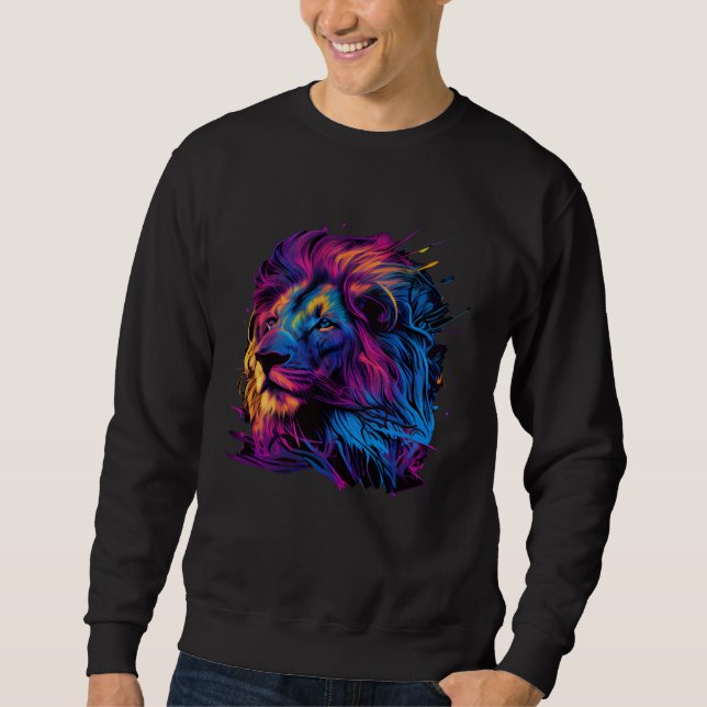 Beautiful Lion Head Sweatshirt (Vorderseite)