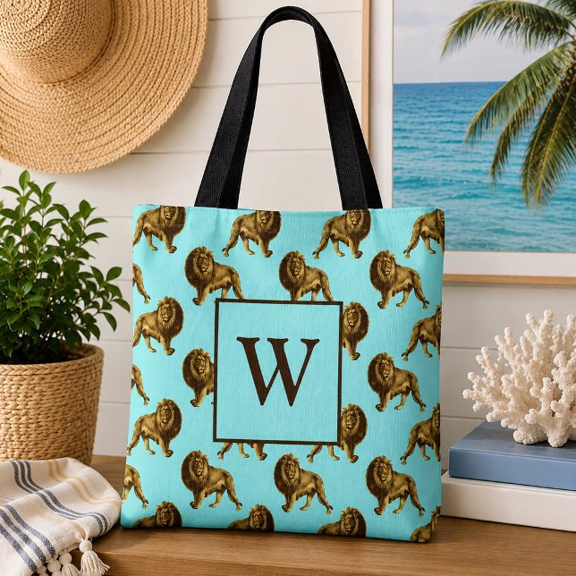 Beautiful Lions Monogram Lions Tasche (Von Creator hochgeladen)