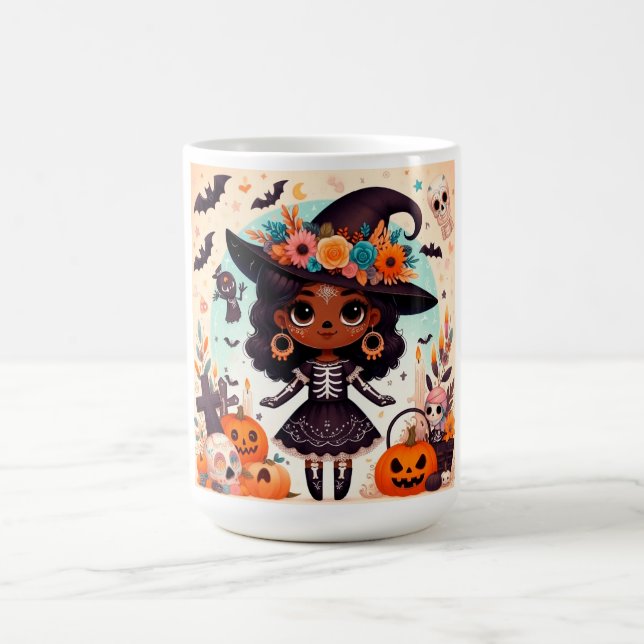 Beautiful little witch halloween party kaffeetasse (Mittel)