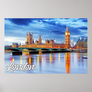 Beautiful London, England, Großbritannien Poster