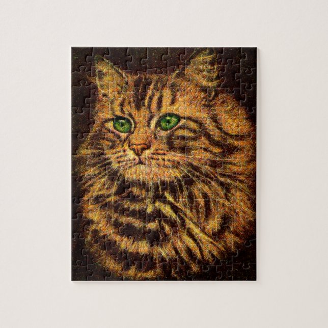Beautiful Long Haired Tabby Cat (Vertikal)
