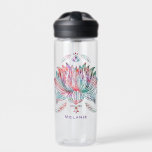Beautiful Lotus Blume Boho Kunst Personalisiert Trinkflasche<br><div class="desc">Verzierte Lotus-Blume</div>