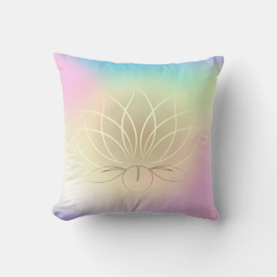 Beautiful Lotus Colorful Ombre, Zen Kissen