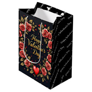 Beautiful Luxury Floral Love Modern Collection Mittlere Geschenktüte