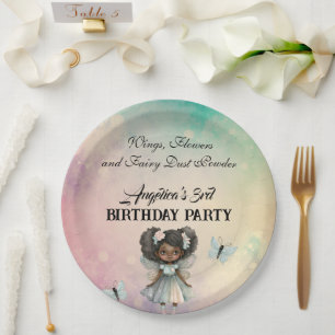 Beautiful Magical Fairy Birthday Pappteller