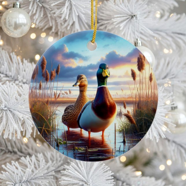 Beautiful Mallard Ducks Keepsake Keramik Ornament (Von Creator hochgeladen)