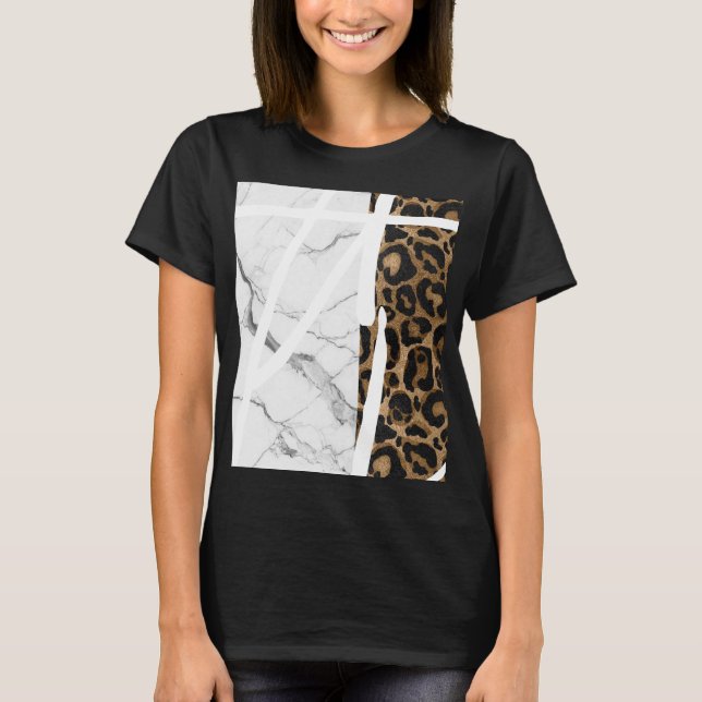 Beautiful Marble Leopard Print T-Shirt (Vorderseite)