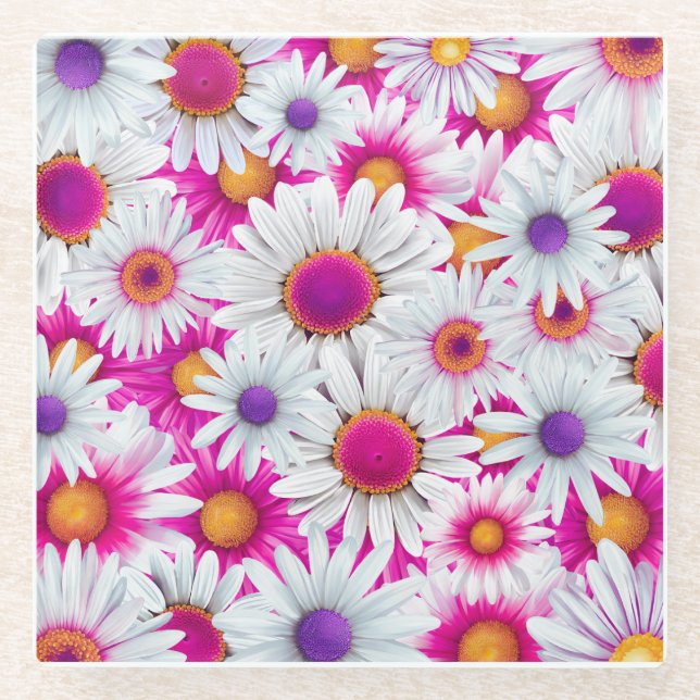 Beautiful Marguerite Blume Untersetzer (Vorderseite)
