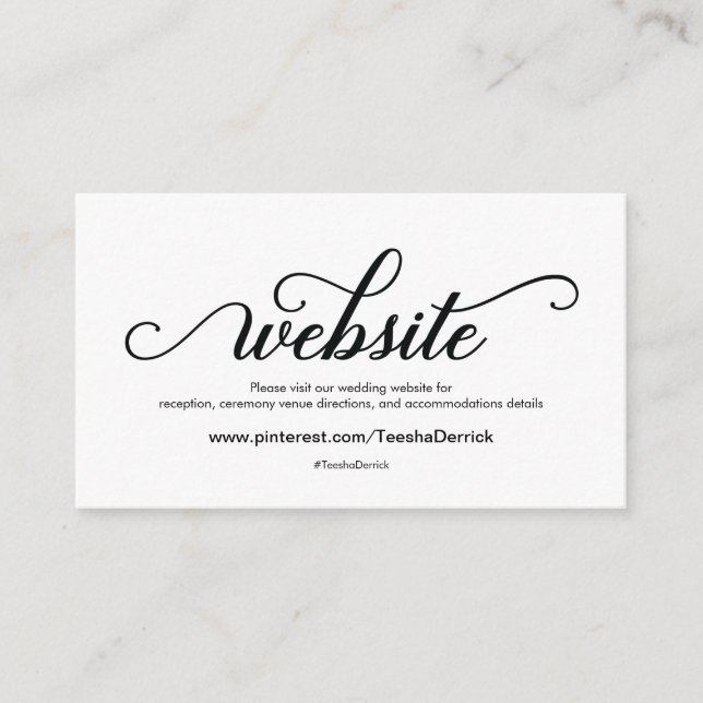 Beautiful Mariage Website Details Carte de boîtier (Devant)