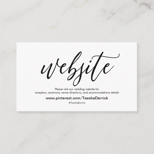 Beautiful Mariage Website Details Carte de boîtier (Devant)
