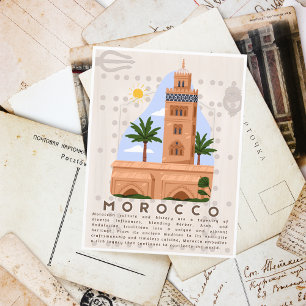 Beautiful Marrakech Medina Koutoubia Architektur Postkarte
