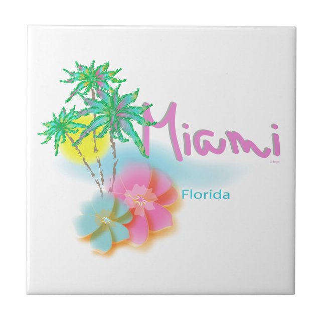 Beautiful Miami Florida Fliese (Vorderseite)