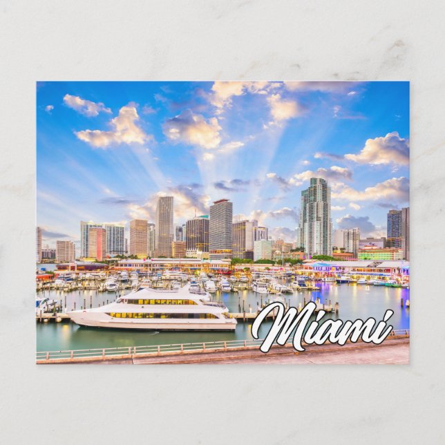 Beautiful Miami, Florida, USA Postkarte (Vorderseite)