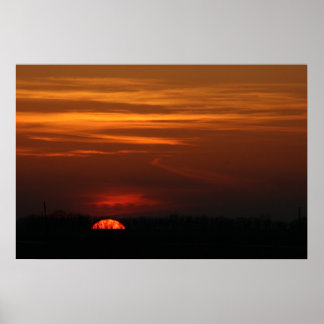 Beautiful Midwest Sunset Poster