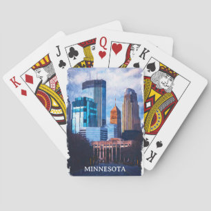 Beautiful Minneapolis Minnesota Skyline Spielkarten