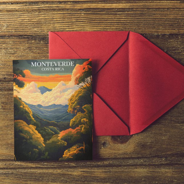 Beautiful Monteverde Cloud Forest Costa Rica Postkarte (monteverde costa rica postcard)