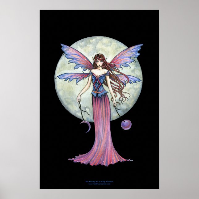 Beautiful Moon Fairy Poster von Molly Harrison (Vorne)