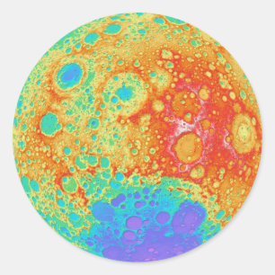 Beautiful Moon Runder Aufkleber