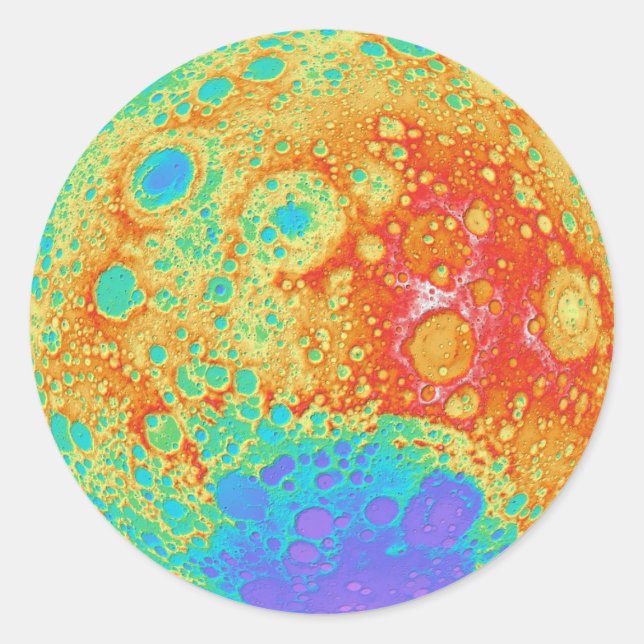 Beautiful Moon Runder Aufkleber (Vorderseite)
