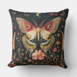 Beautiful Moth Crescent Moon Kissen