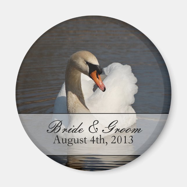 Beautiful Mute Swan Wedding Magnet (Vorne)