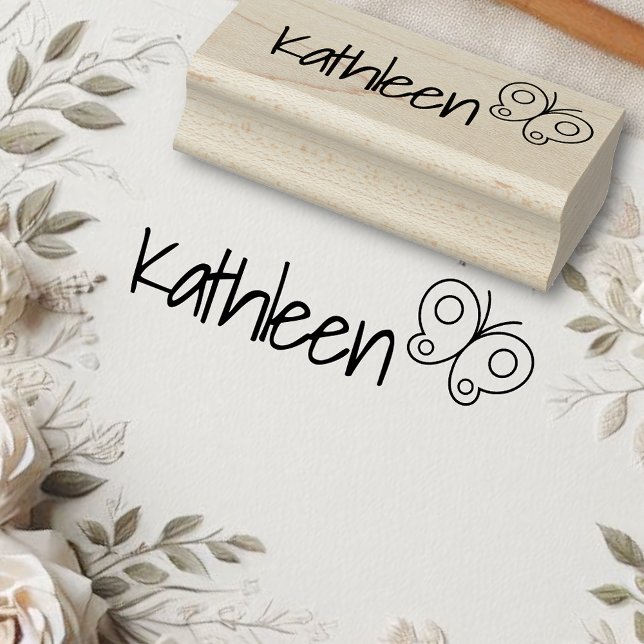Beautiful Niedlich Butterfly Signature Name Custom Gummistempel (Von Creator hochgeladen)