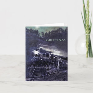 Beautiful Nighttime Train All-Occasion Notecard Karte
